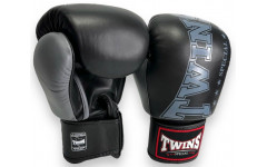 Боксерские перчатки TWINS Special BGVL3-2TA black gray 14 oz Боксерские перчатки TWINS Special BGVL3-2TA black gray 14 oz