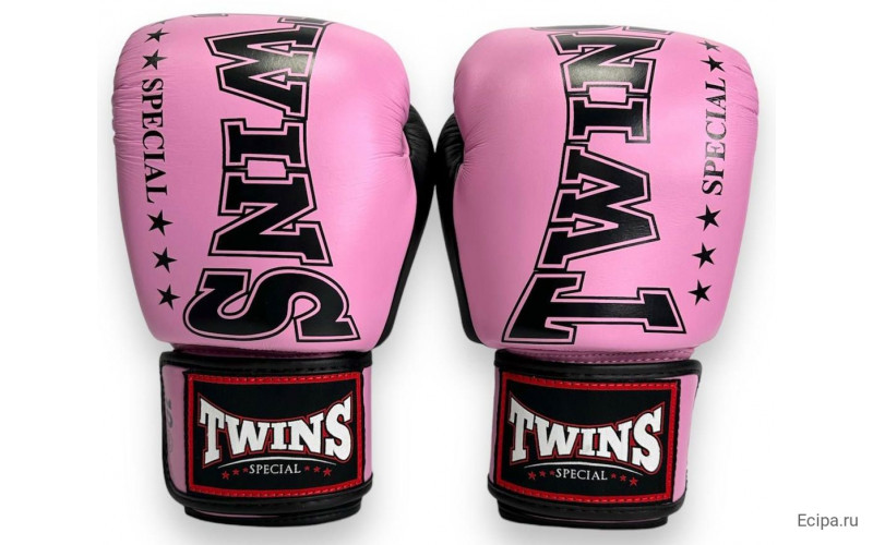 Боксерские перчатки TWINS Special BGVL3-2TA pink black 10 oz