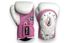 Боксерские перчатки Twins Special BGVL6 MK pink white 10 oz Боксерские перчатки Twins Special BGVL6 MK pink white 10 oz