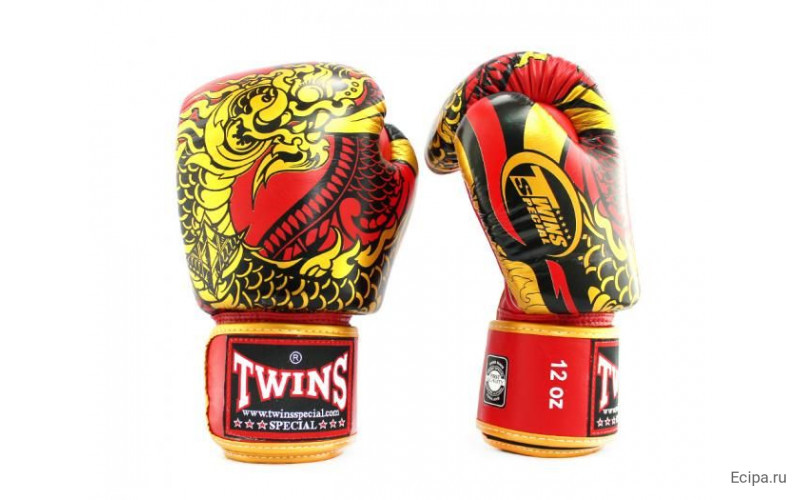 Боксерские перчатки Twins Special FBGVL3-52 Dragon red 12 oz