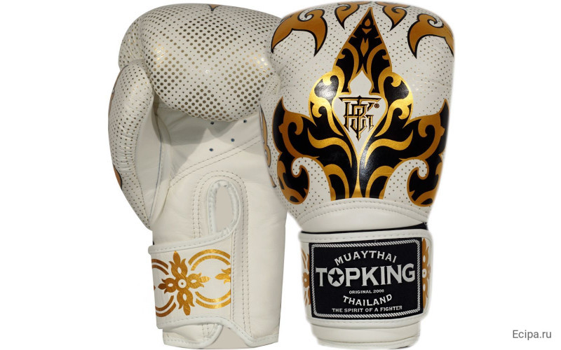 Боксерские перчатки TKB Kanok white 12 oz