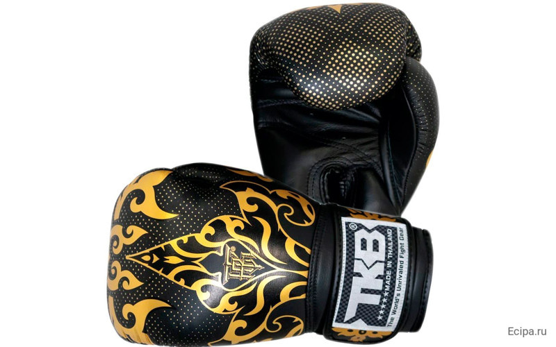 Боксерские перчатки TKB Kanok black 10 oz