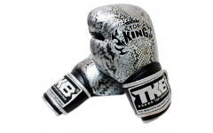 Боксерские перчатки TKB Snake Black Silver 16 oz Боксерские перчатки TKB Snake Black Silver 16 oz