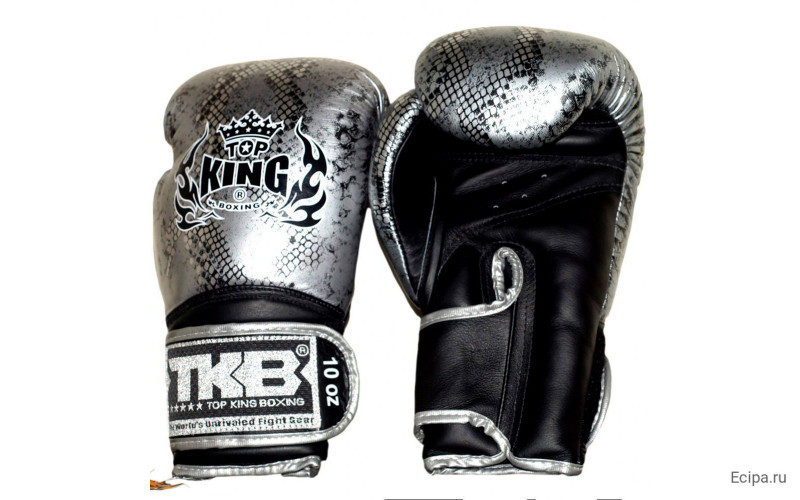Боксерские перчатки TKB Snake Black Silver 14 oz