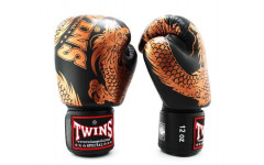 Боксерские перчатки TWINS Special FBGVL3-49 black brown 14 oz Боксерские перчатки TWINS Special FBGVL3-49 black brown 14 oz