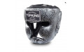 Боксерский шлем Top King Silver / Black Snake Edition Head Guard L