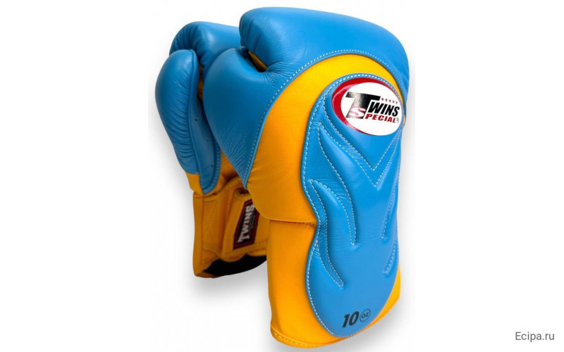 Боксерские ператки Twins Special BGVL6 yellow light blue 14 oz