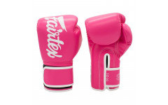 Боксерские перчатки Fairtex BGV14 pink-white 14 oz Боксерские перчатки Fairtex BGV14 pink-white 14 oz