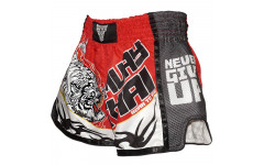 Шорты для бокса BORN TO BE TIGER WHITE-RED L