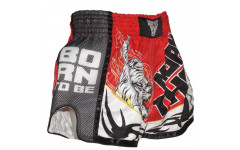 Шорты для бокса BORN TO BE TIGER WHITE-RED S