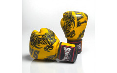 Боксерские перчатки Twins Special FBGVL3-49 yellow black 12 oz Боксерские перчатки Twins Special FBGVL3-49 yellow black 12 oz