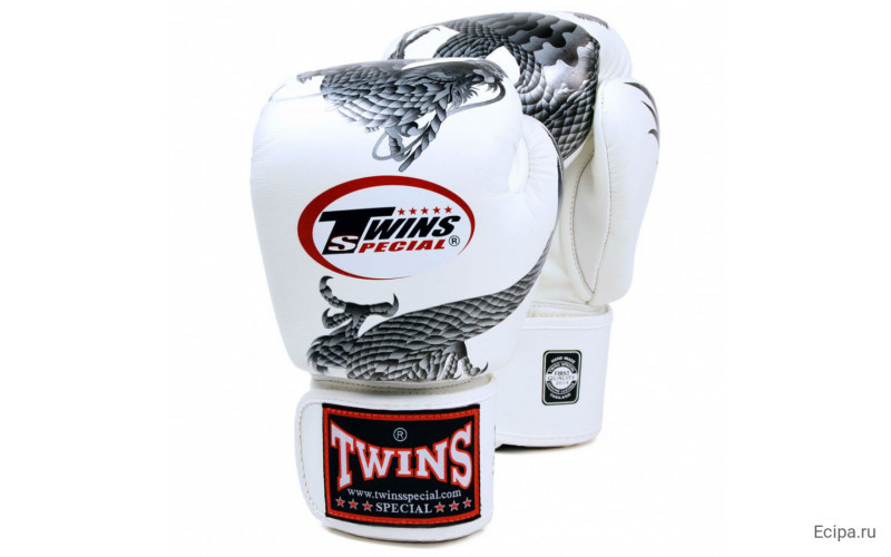 Боксерские перчатки Twins FBGVL3-23 white silver 10 oz