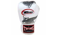 Боксерские перчатки Twins FBGVL3-23 white silver 10 oz Боксерские перчатки Twins FBGVL3-23 white silver 10 oz