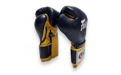 Боксерские перчатки Fairtex BGV9 blue navy yellow 12 oz