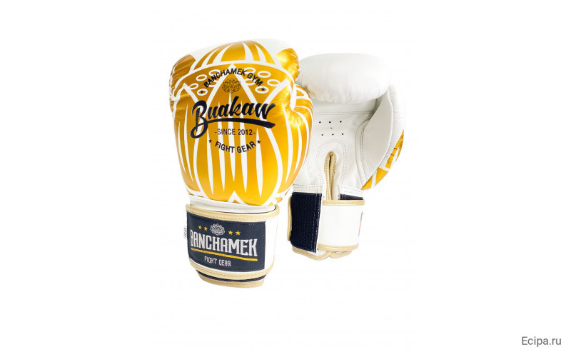 Премиальные боксерские перчатки Banchamek Gym BGL-GL3 white 14 oz