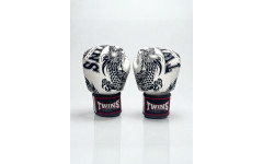 Боксерские перчатки TWINS FBGVL3-49 white black 10 oz Боксерские перчатки TWINS FBGVL3-49 white black 10 oz