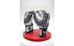 Боксерские перчатки TWINS FBGVL3-49 white black 14 oz Боксерские перчатки TWINS FBGVL3-49 white black 14 oz