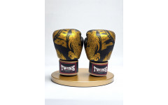 Боксерские перчатки TWINS FBGVL3-49 black gold 12 oz Боксерские перчатки TWINS FBGVL3-49 black gold 12 oz