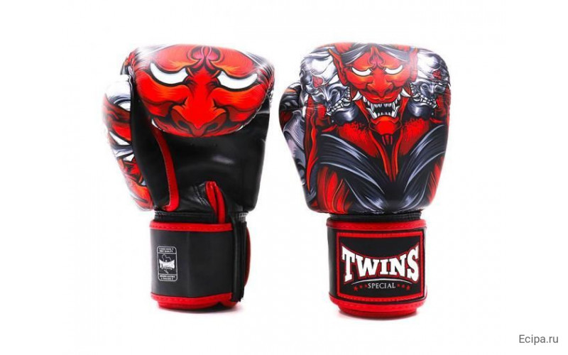 Боксерские перчатки Twins FBGVL3-58 (Кабуки) red 12 oz