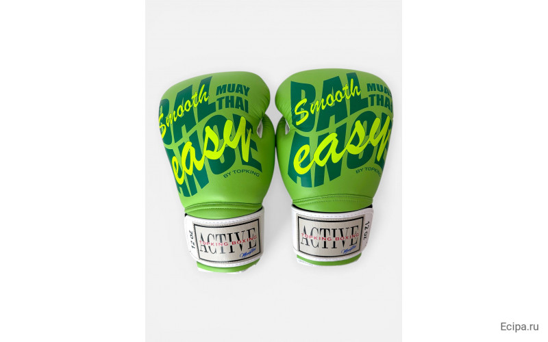 Боксёрские перчатки TKB ACTIVE MUAYTHAI green 10 oz